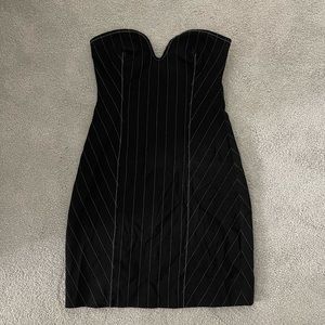 Zara Black Pinstripe Mini Dress.
